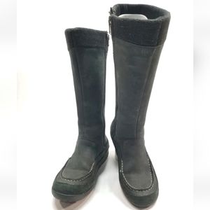 WENGER Women's Size 8.5 Tall Side Zip Warm Winter Boots Black